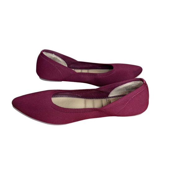 Cynthia Rowley Maroon Pointed Toe Womens Flats Size 8.5 Slip-On Casual Style - Picture 2 of 10